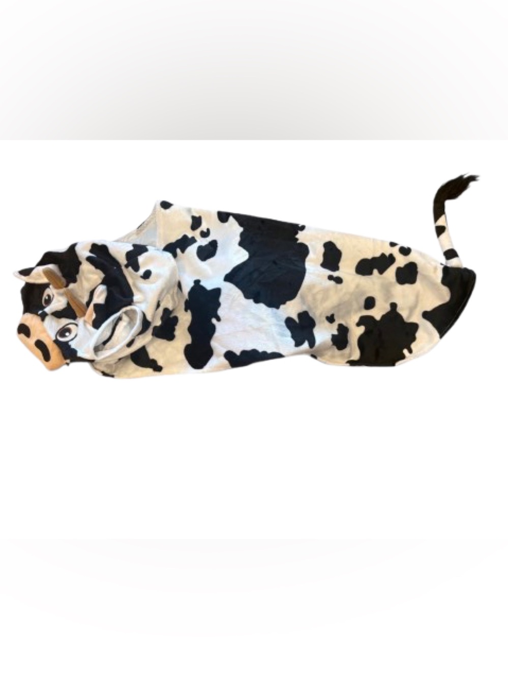 Cow-Print Dog Costume -Size Lg